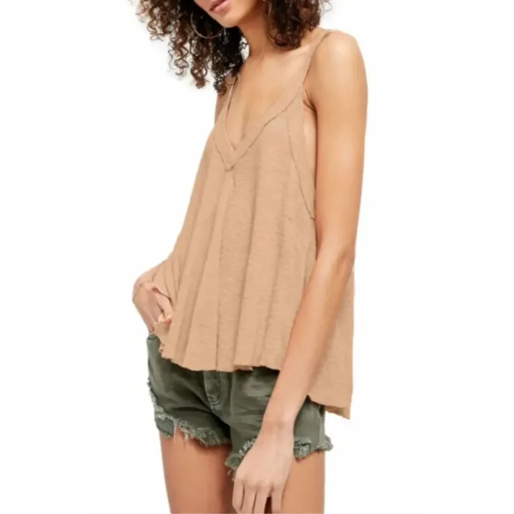 FREE PEOPLE We The Free Crush On You Tank, Blush Pink, Sz XS